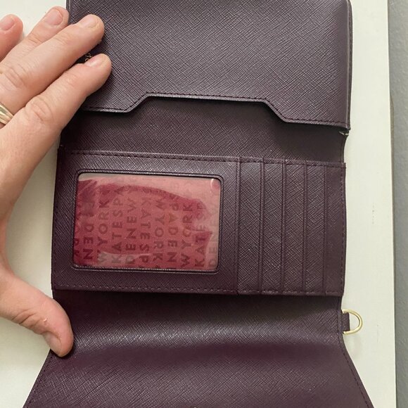 Kate Spade IPhone Case Wallet in Purple Laurel Way Mahogany - Picture 4 of 6